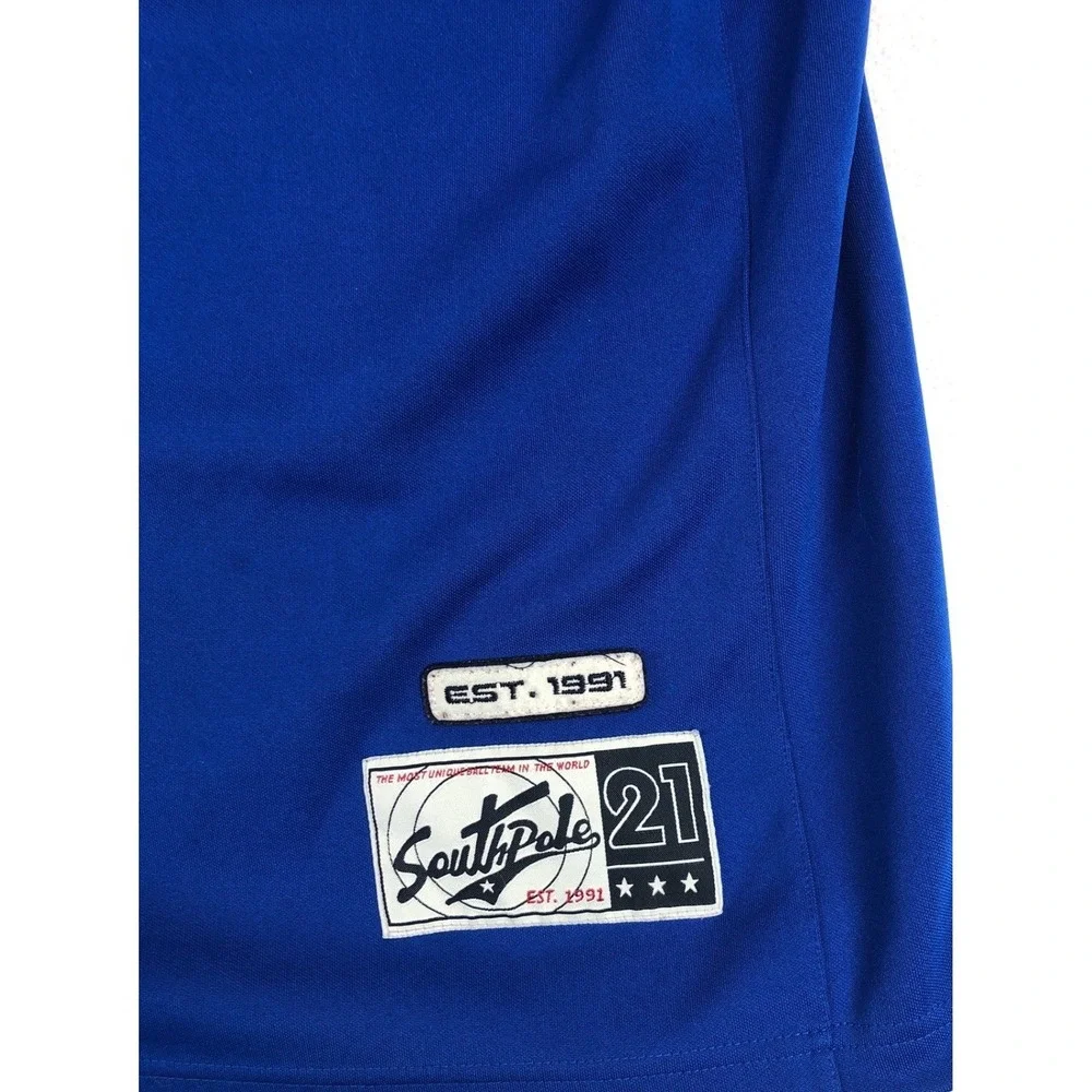 Vintage South Pole‎ Athletic Collection Jersey 21 Red White Blue Mens Size L Y2K